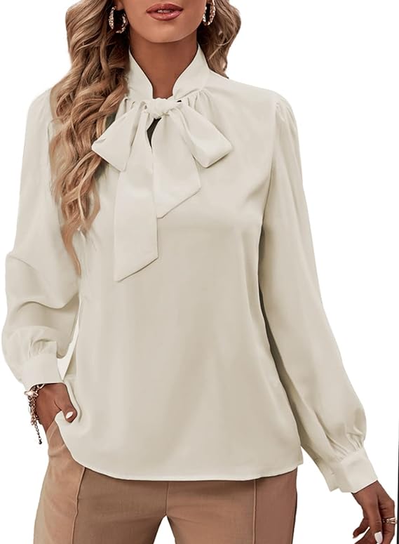 women's blouse with neck tie