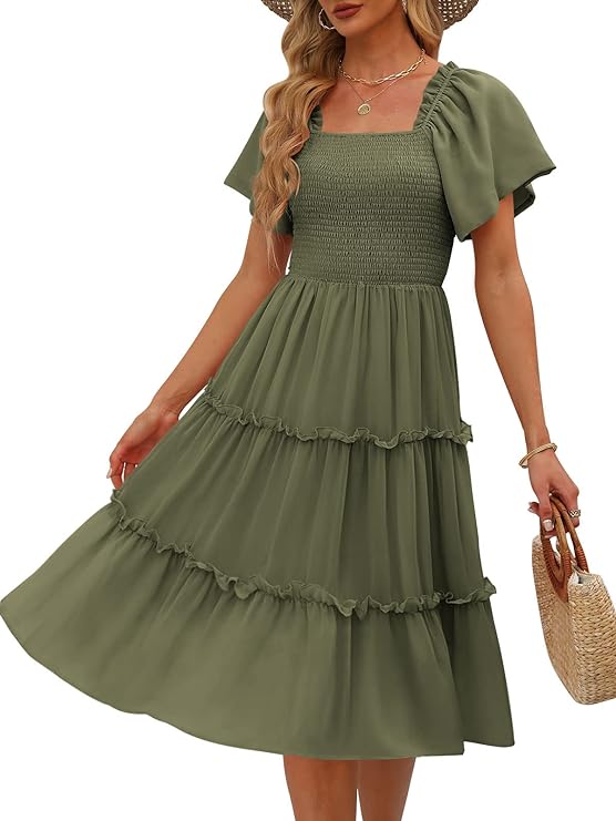 midi summer dresses for women