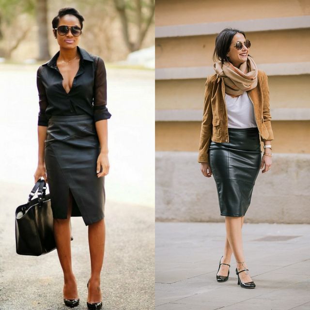 leather skirt outfit ideas black girl