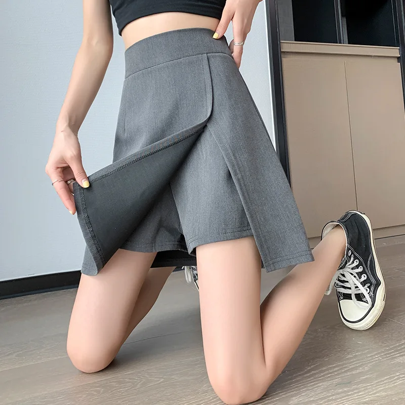 high waist mini skirt