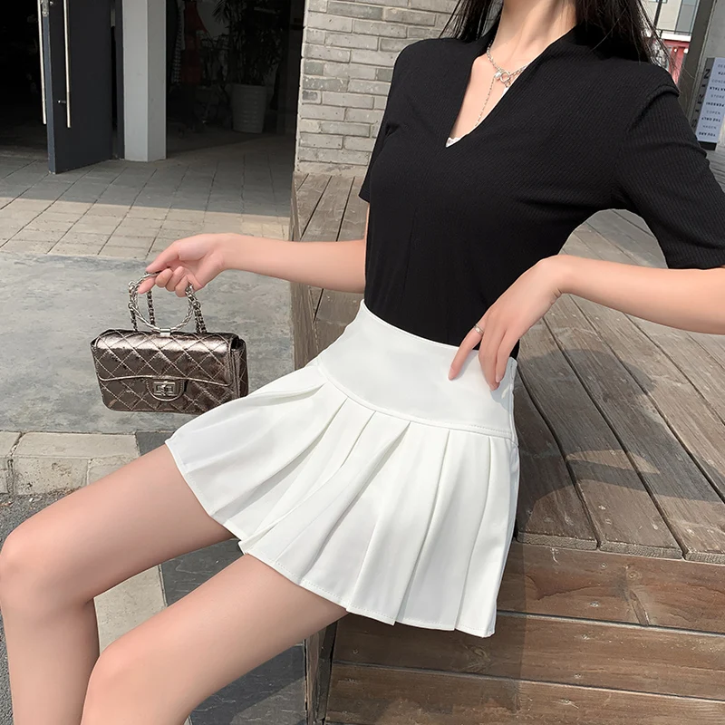 high waist mini skirt