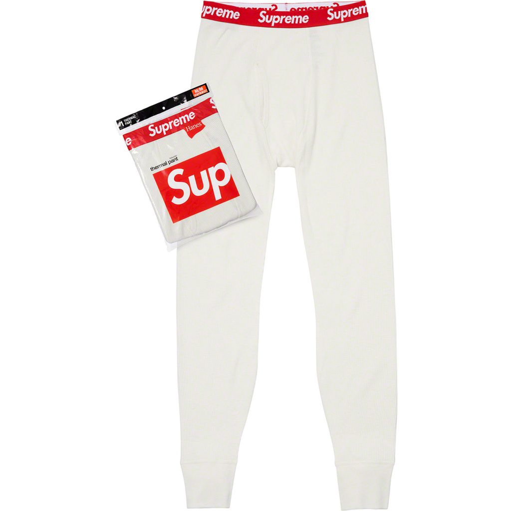 	
supreme hanes thermal pant