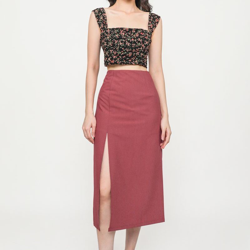 	
midi skirt