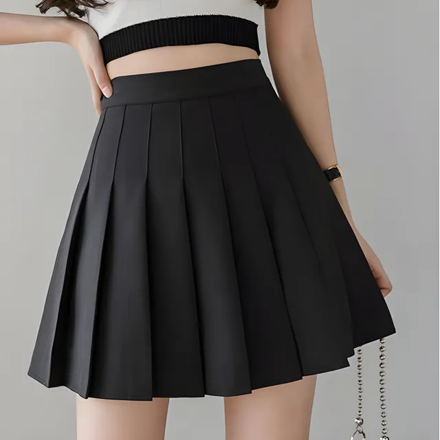 high waist mini skirt