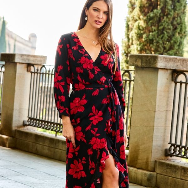 wrap dress midi