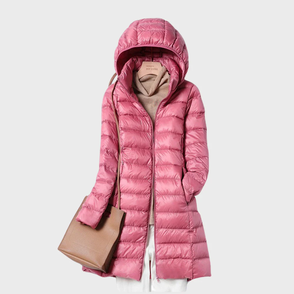 women's chic hooded waterproof jacket