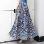 patterned maxi skirt