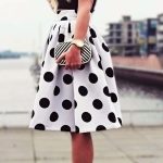 polka dot skirt outfit