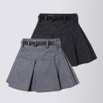 grey uniform skirt