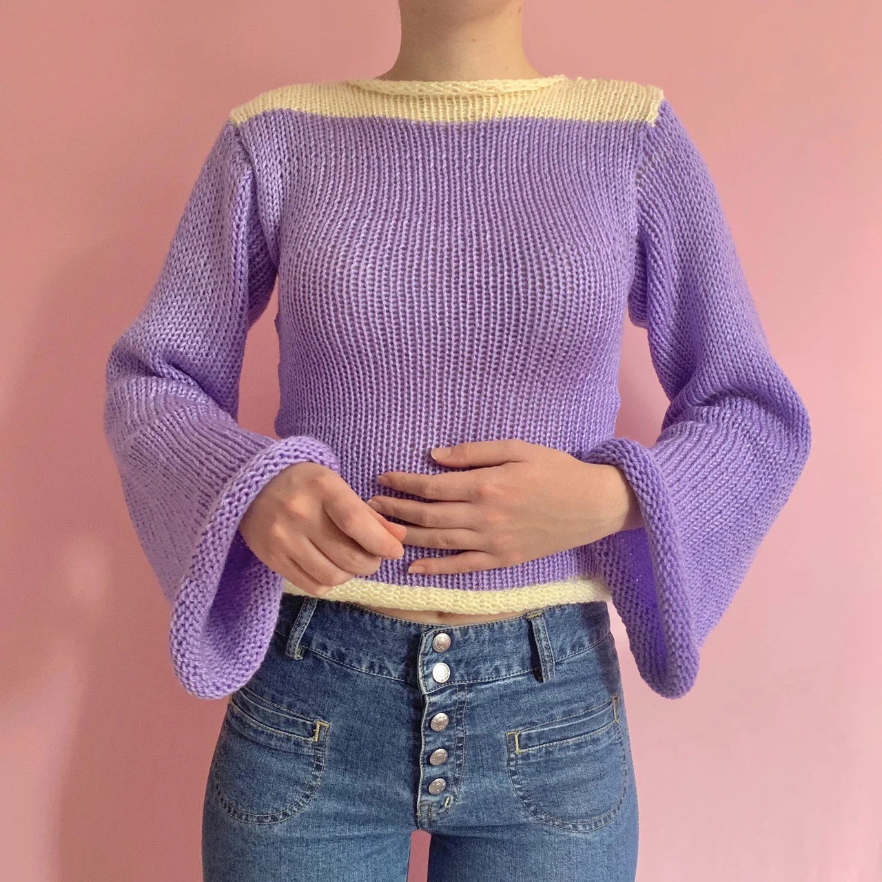 purple crop top