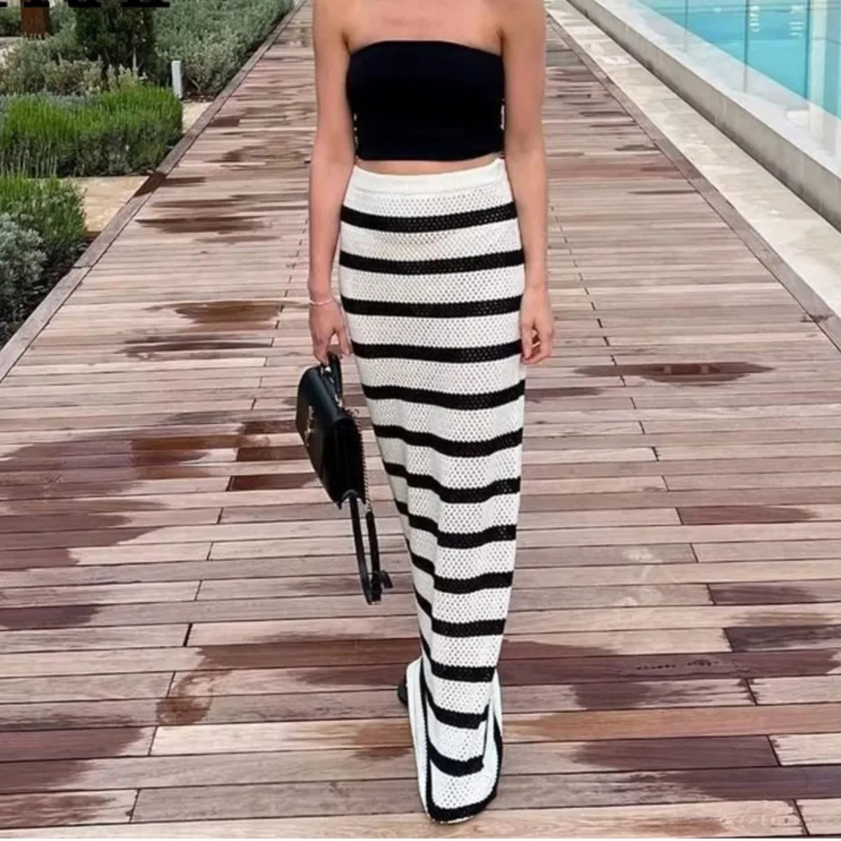 knit long skirt
