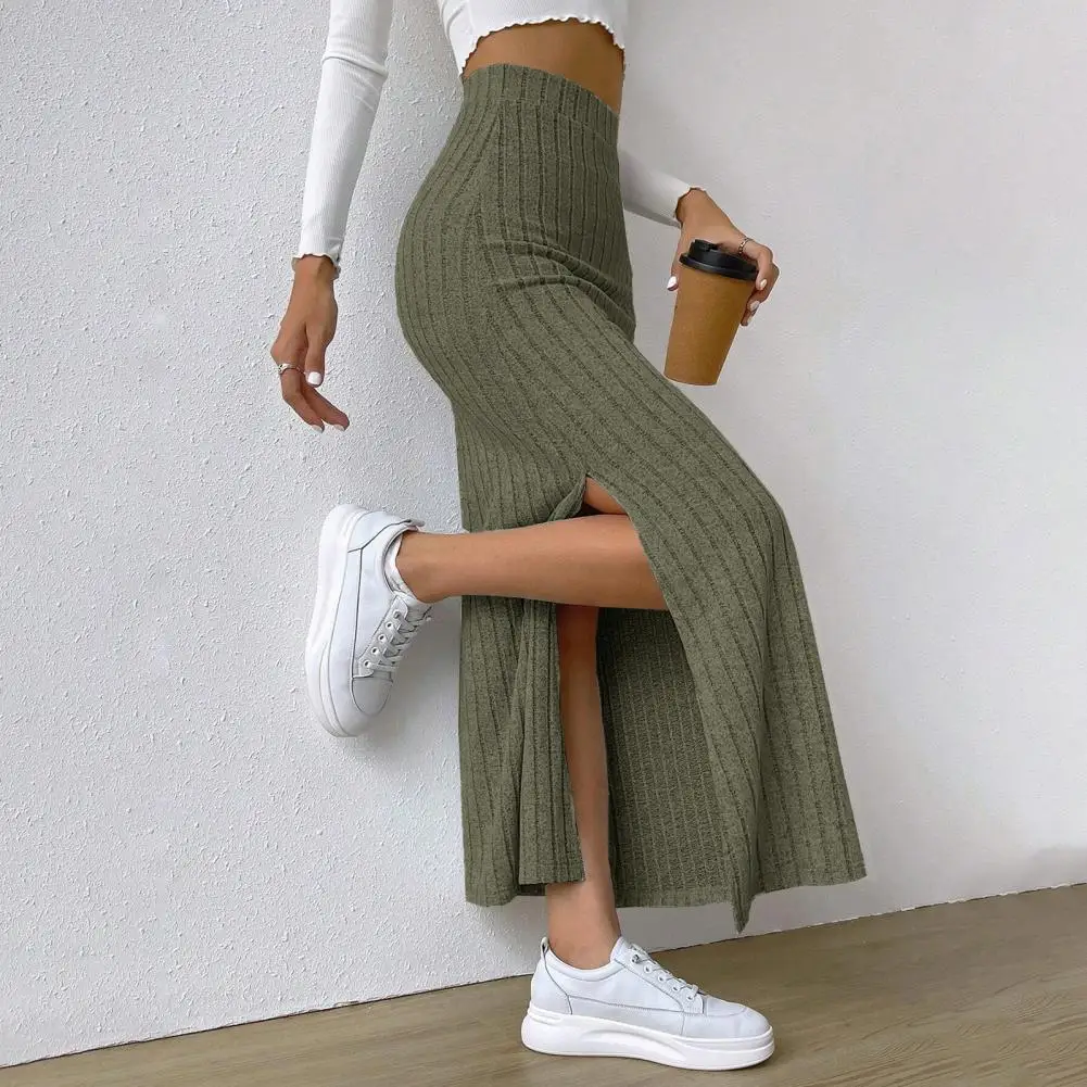 knit long skirt