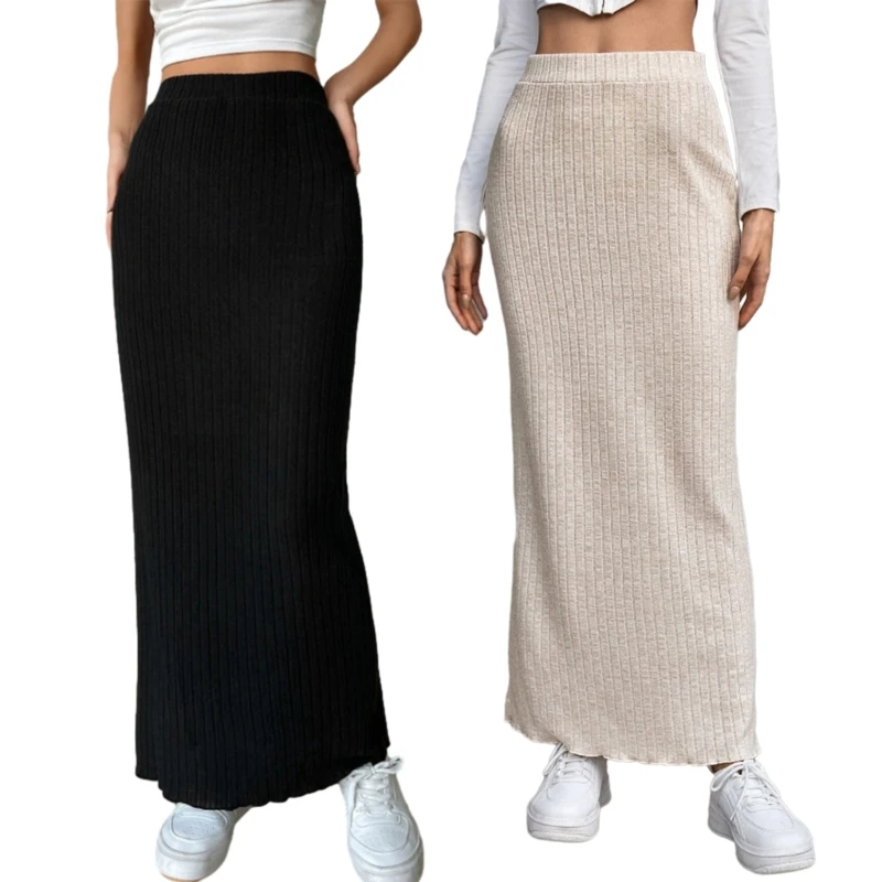 knit long skirt