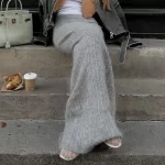 knit long skirt