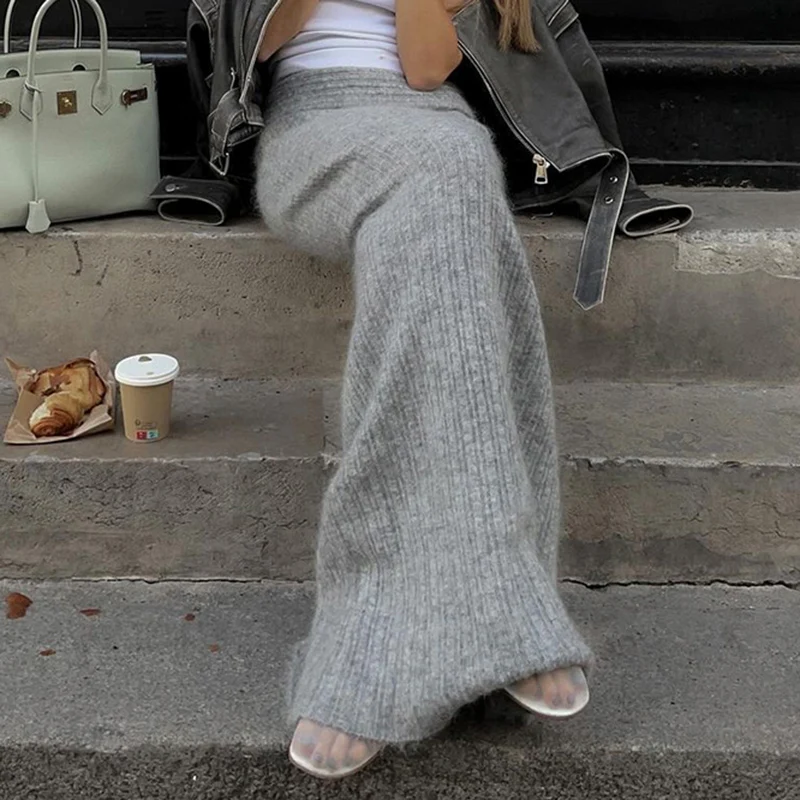 knit long skirt