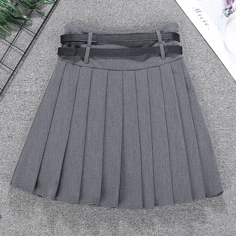 grey uniform skirt
