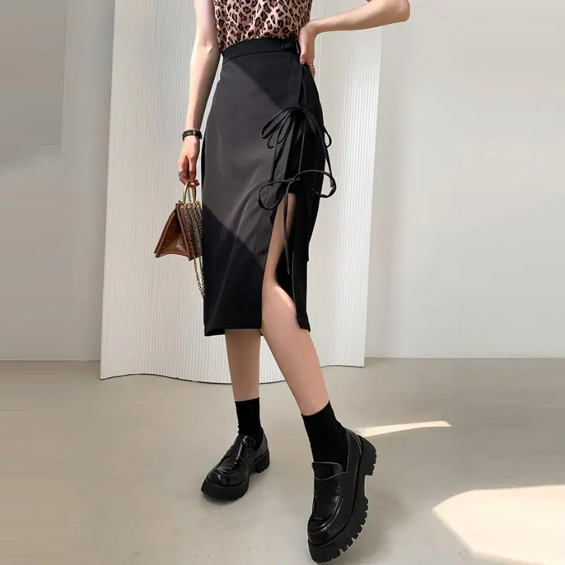 slit midi skirt