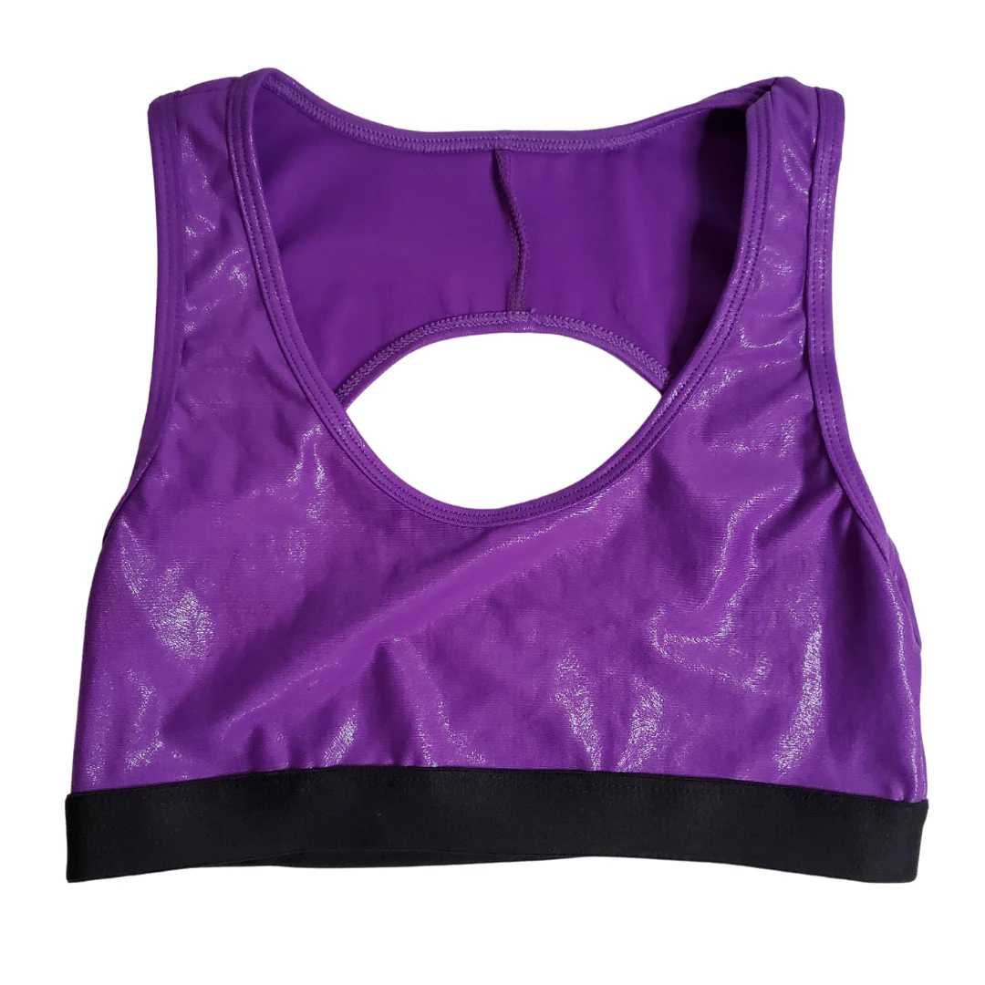 purple crop top