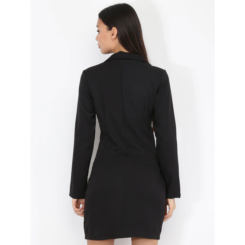 black wrap dress