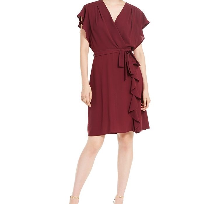 petite wrap dress