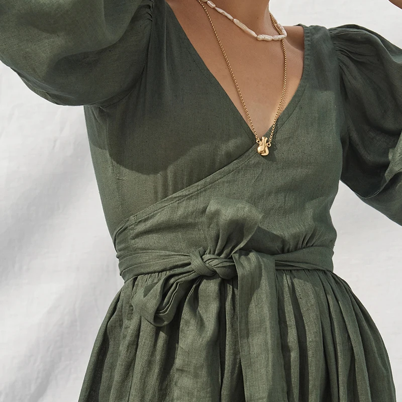 cotton wrap dress