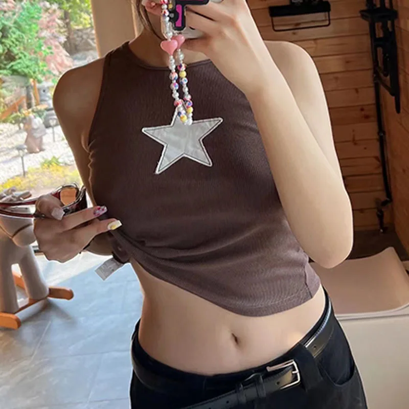 brown crop top