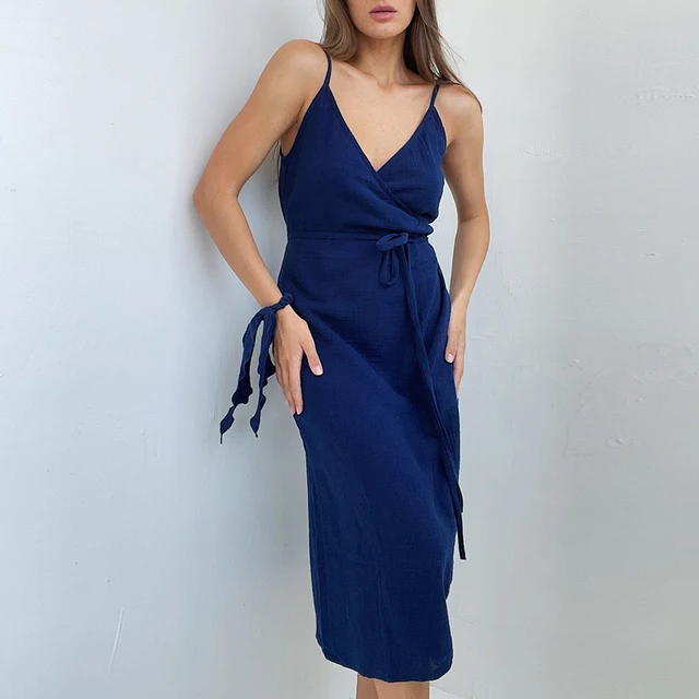 cotton wrap dress