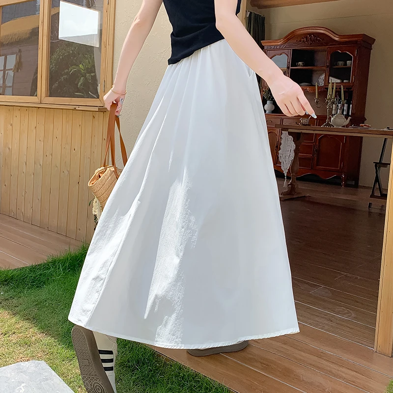 white skirt outfit