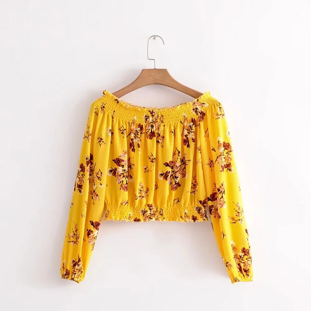 yellow crop top