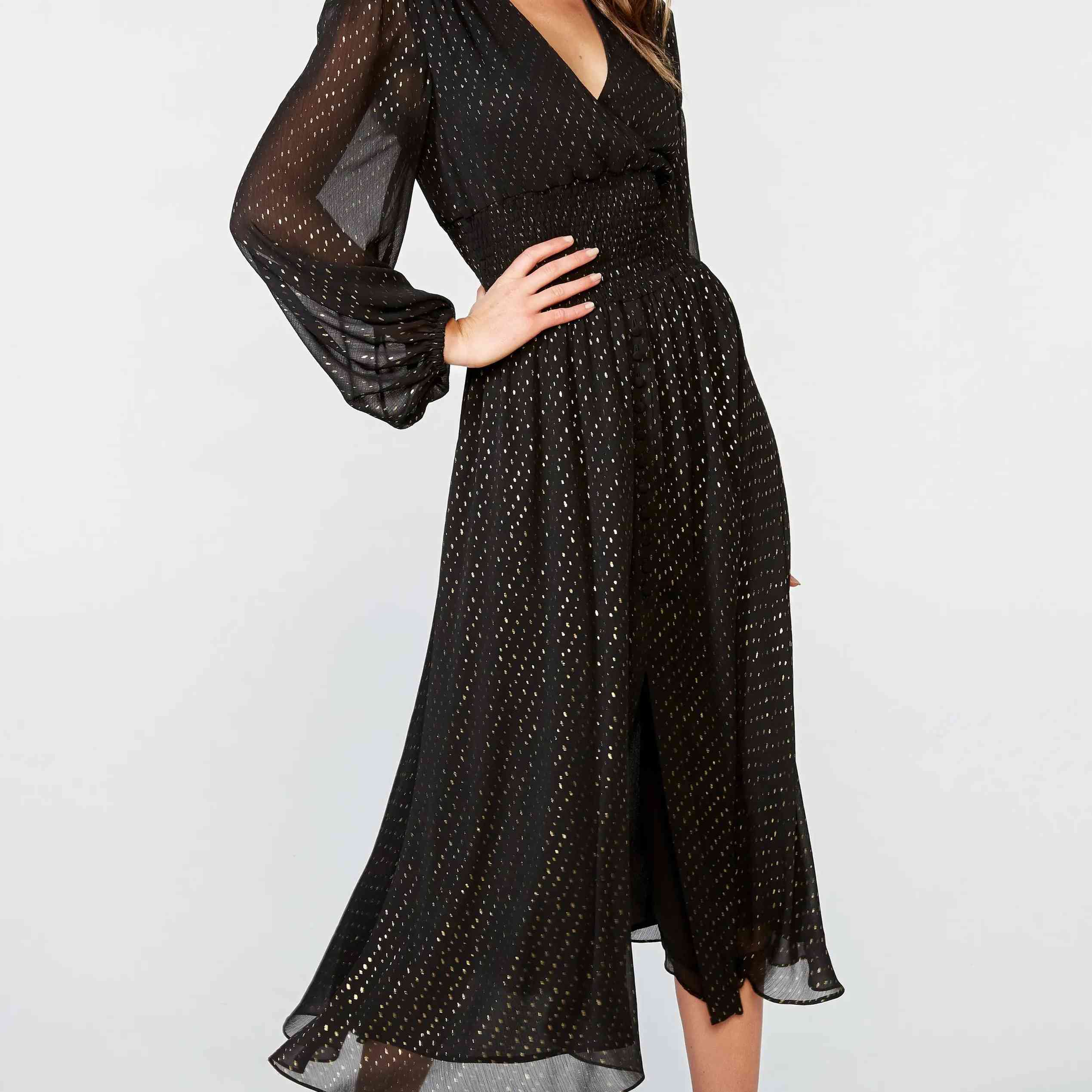 wrap dress wedding guest