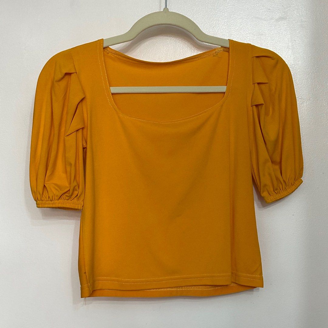 yellow crop top
