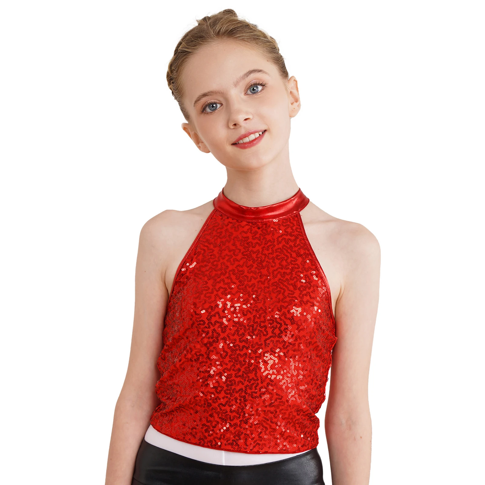 sequin crop top