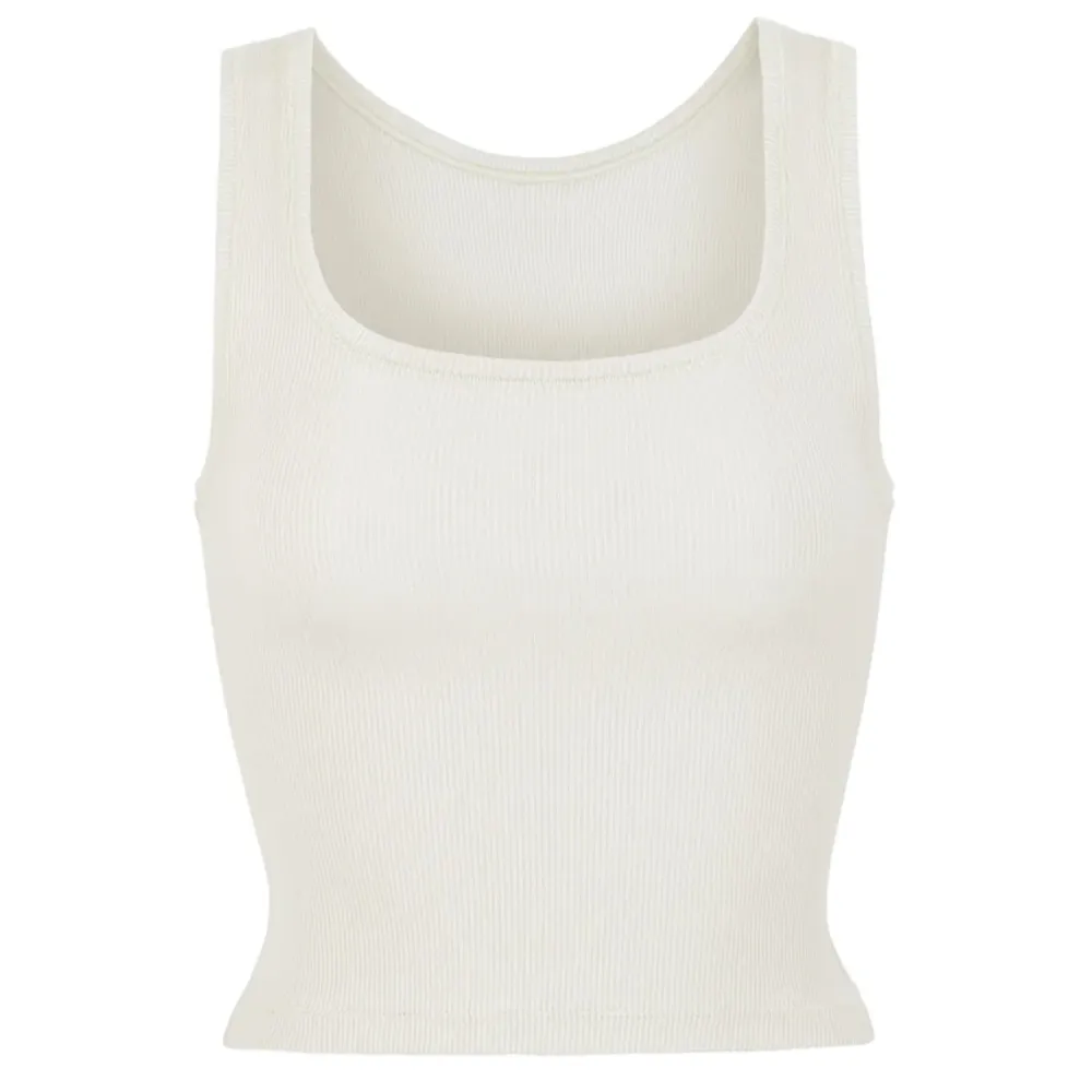 white crop top tank