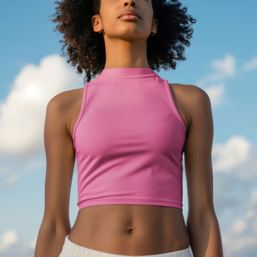 hot pink crop top
