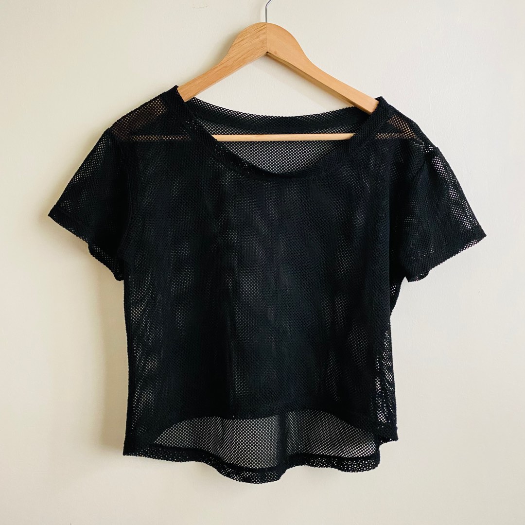 mesh crop top