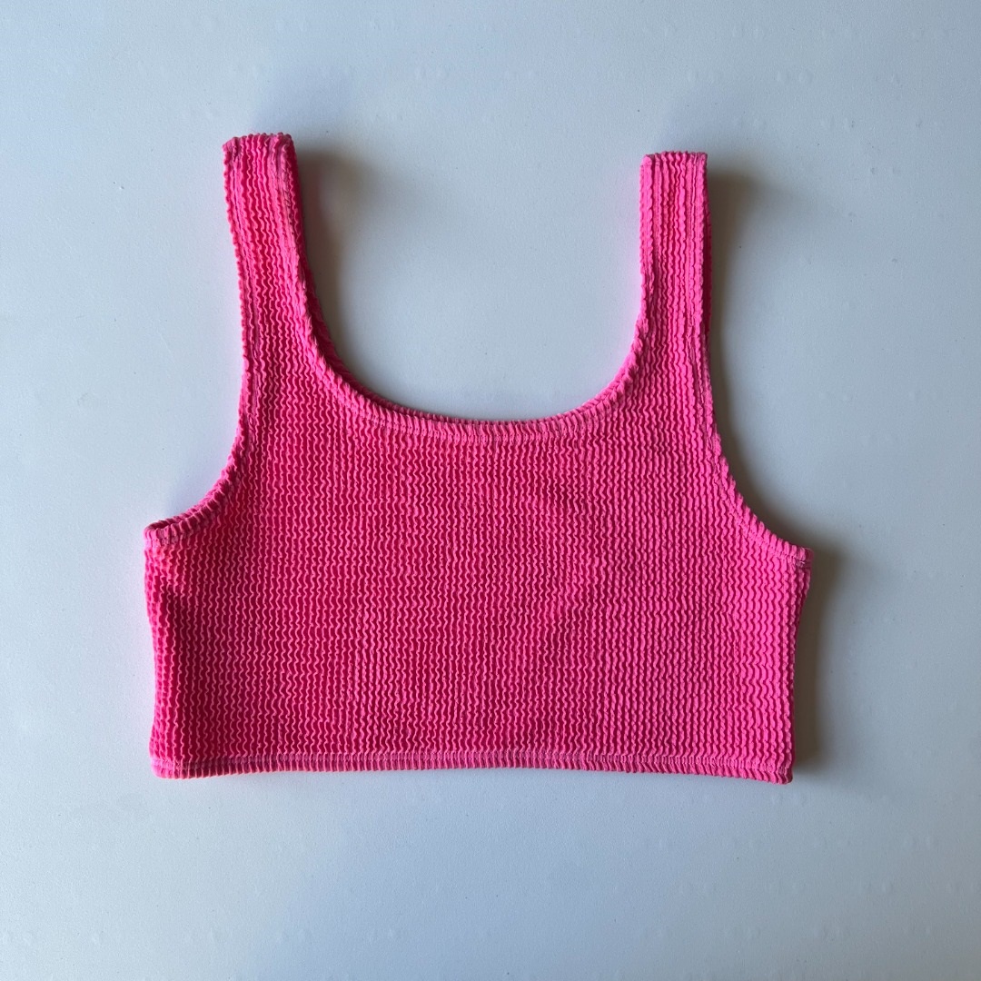 hot pink crop top