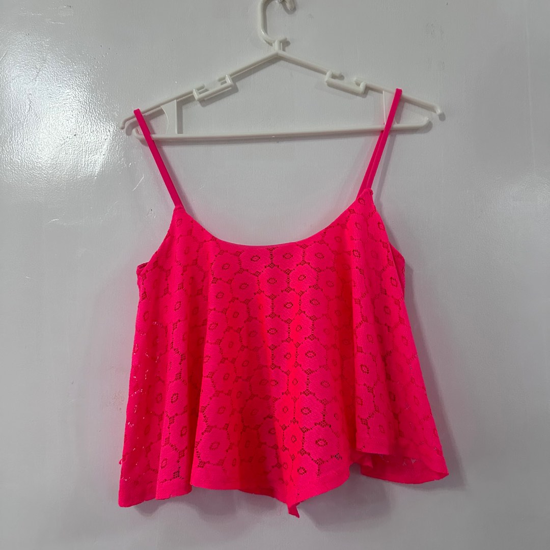 hot pink crop top