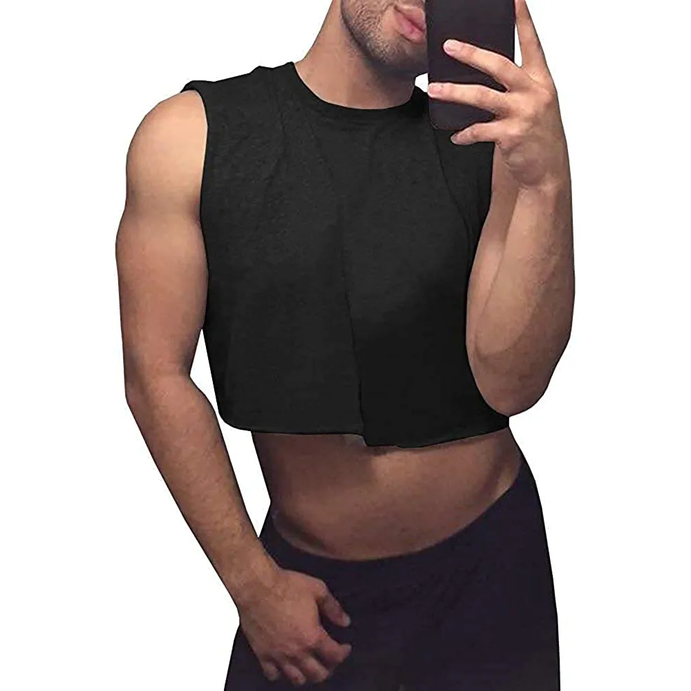 men crop top