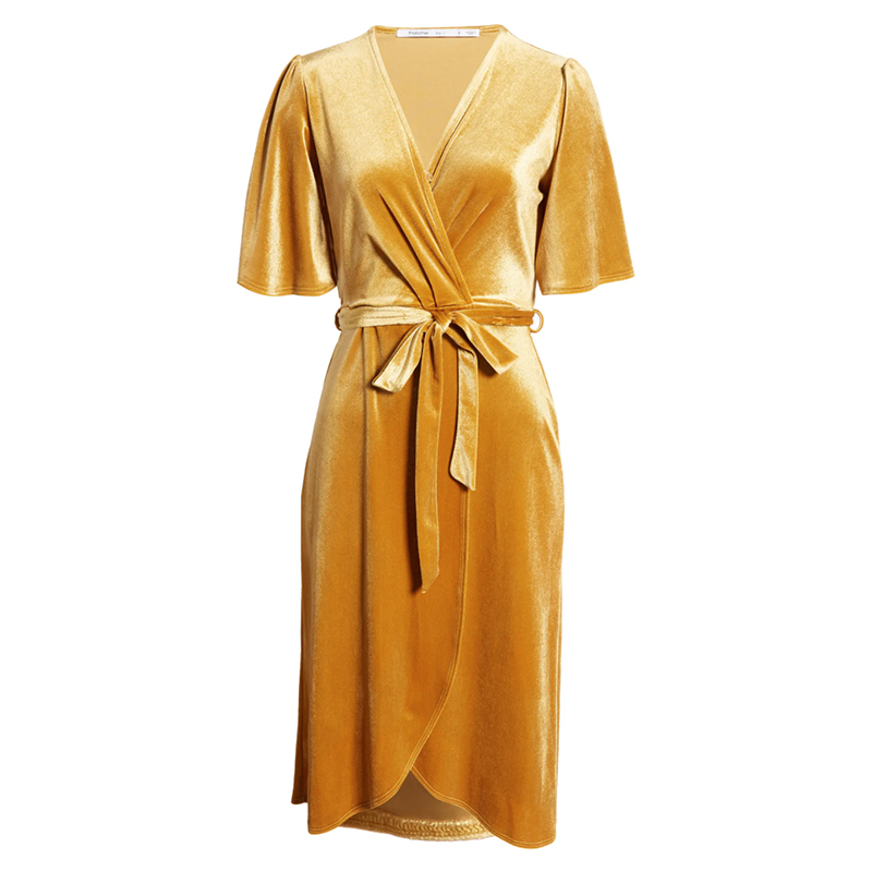 faux wrap dress