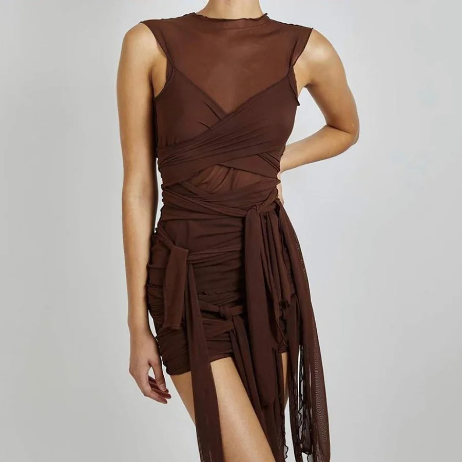 tie wrap dress