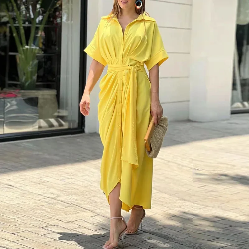 short sleeve wrap dress