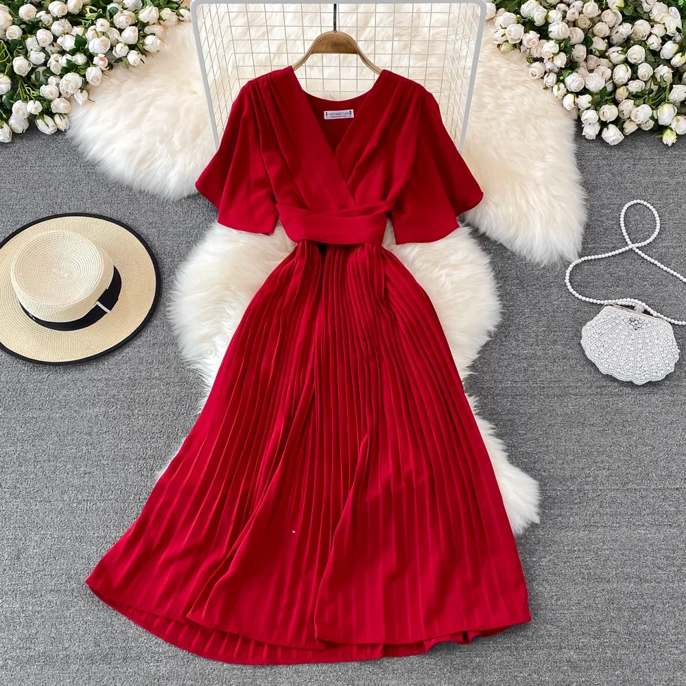 short sleeve wrap dress