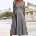 short sleeve wrap dress