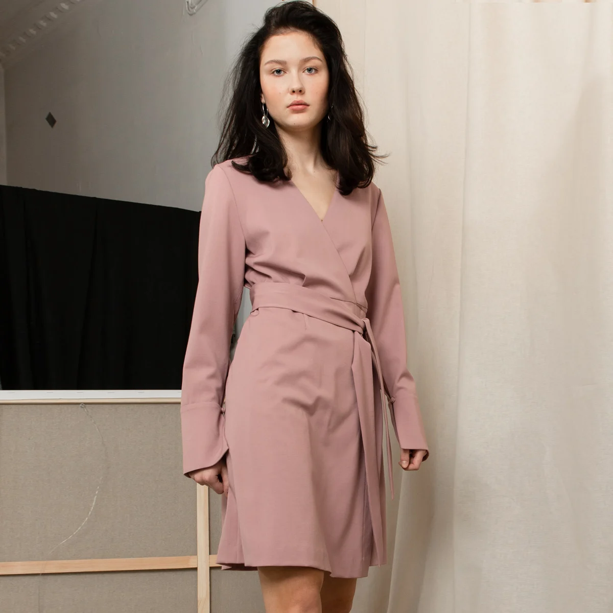 short wrap dress
