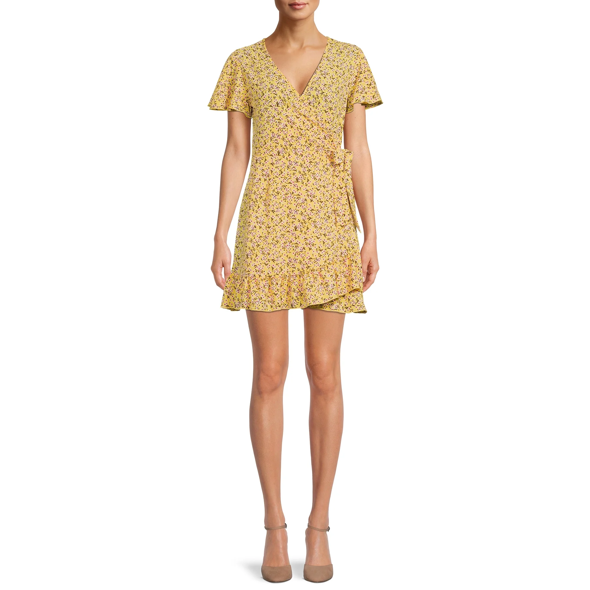 short wrap dress