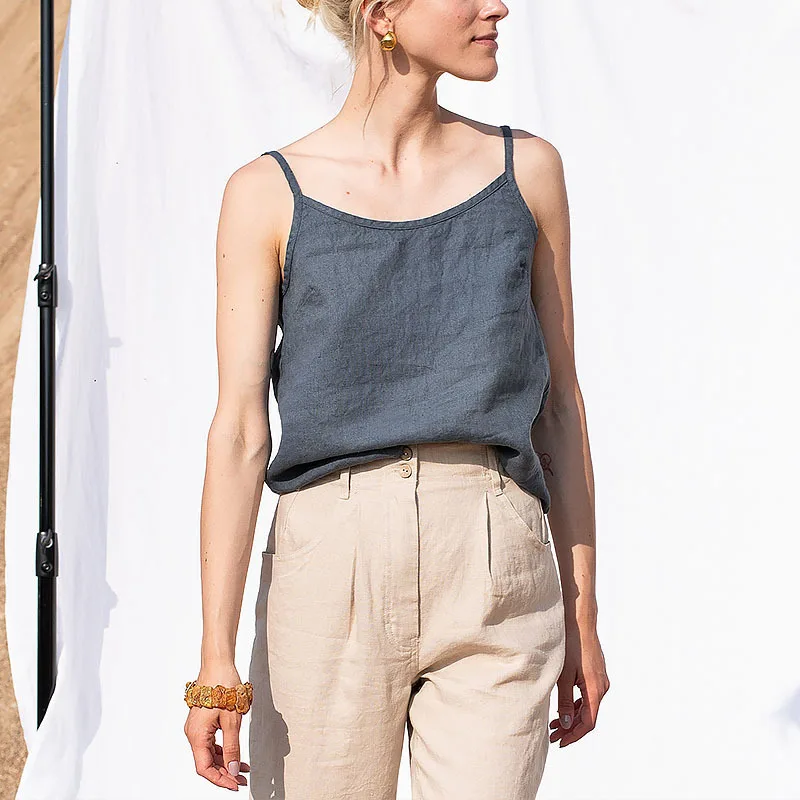 linen crop top