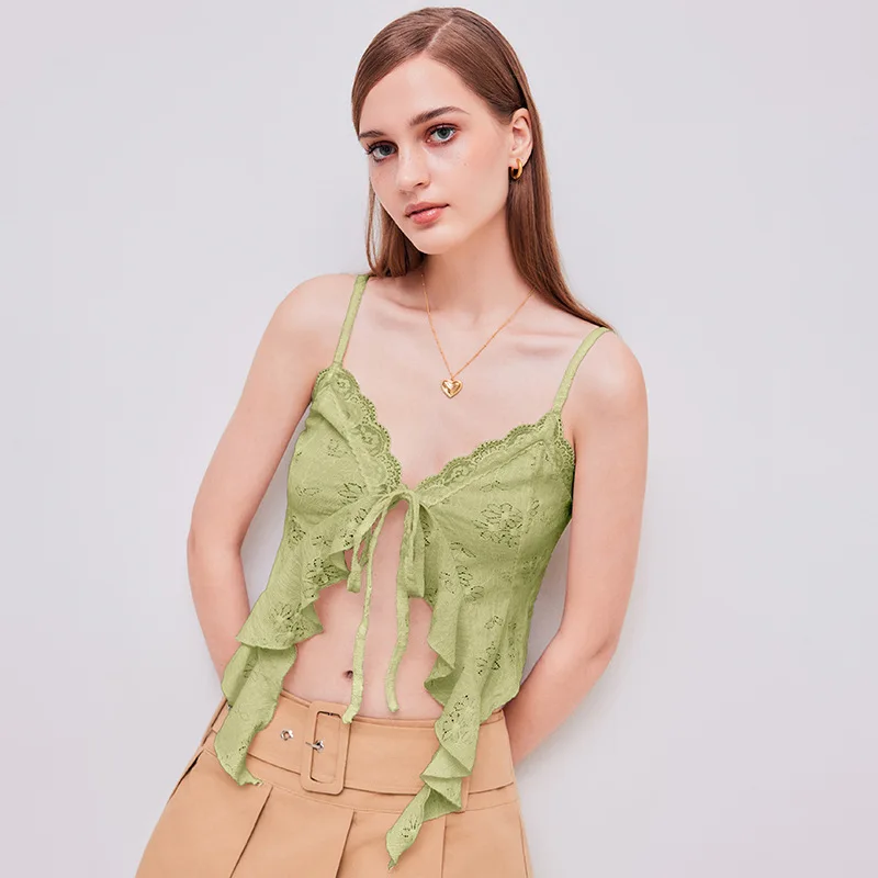 tie front crop top