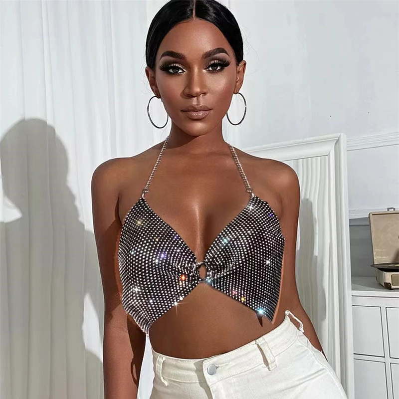 rhinestone crop top
