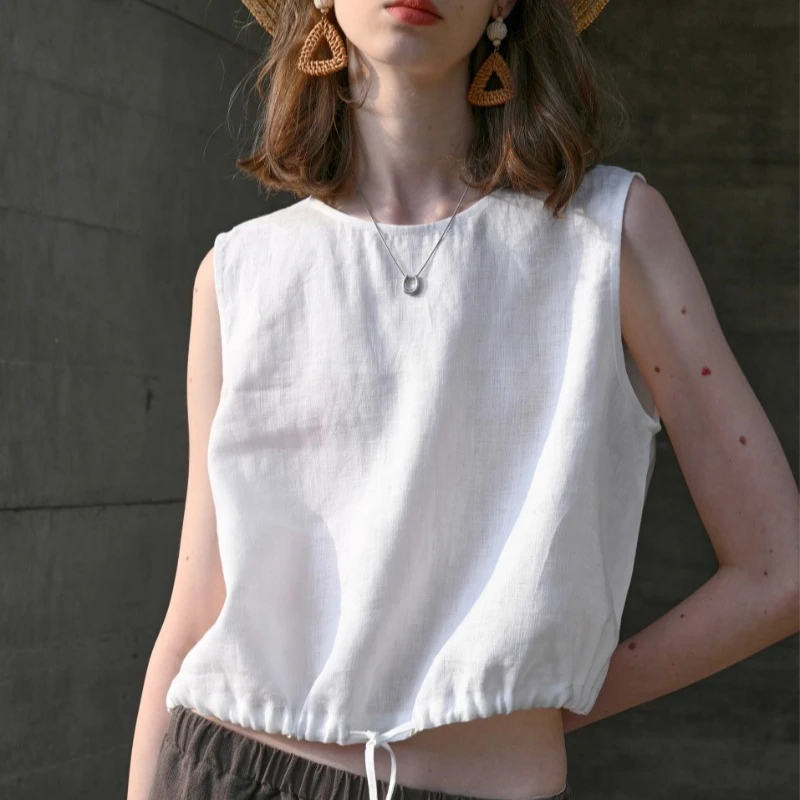 linen crop top