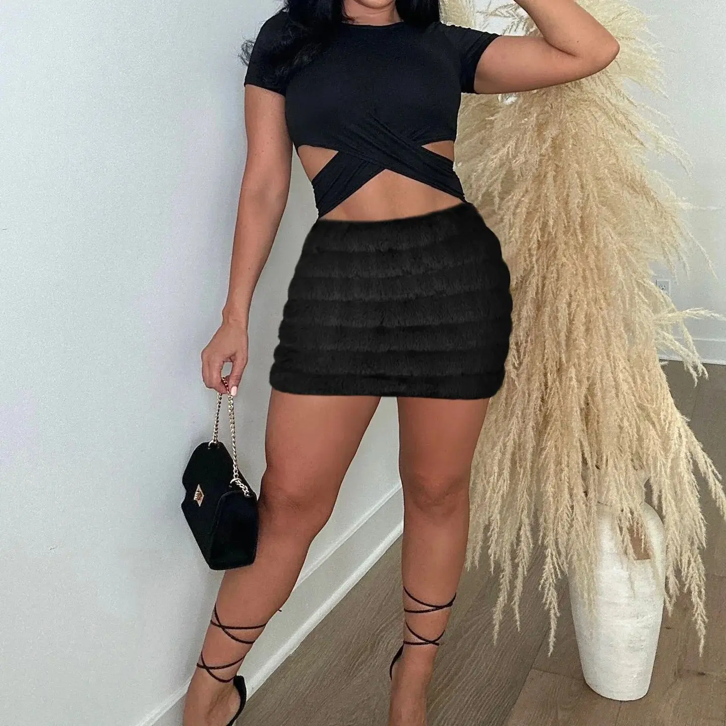 wrap skirt mini
